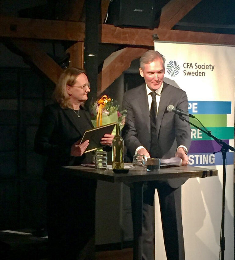 CFA Sweden ESG Award 2017 CFA Sweden ESG Award 2017